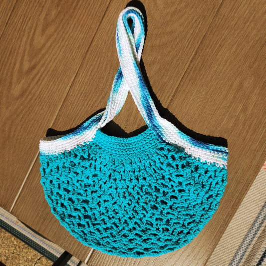 Crochet Mesh Market Bag - Washable, Reusable, and Sustainable