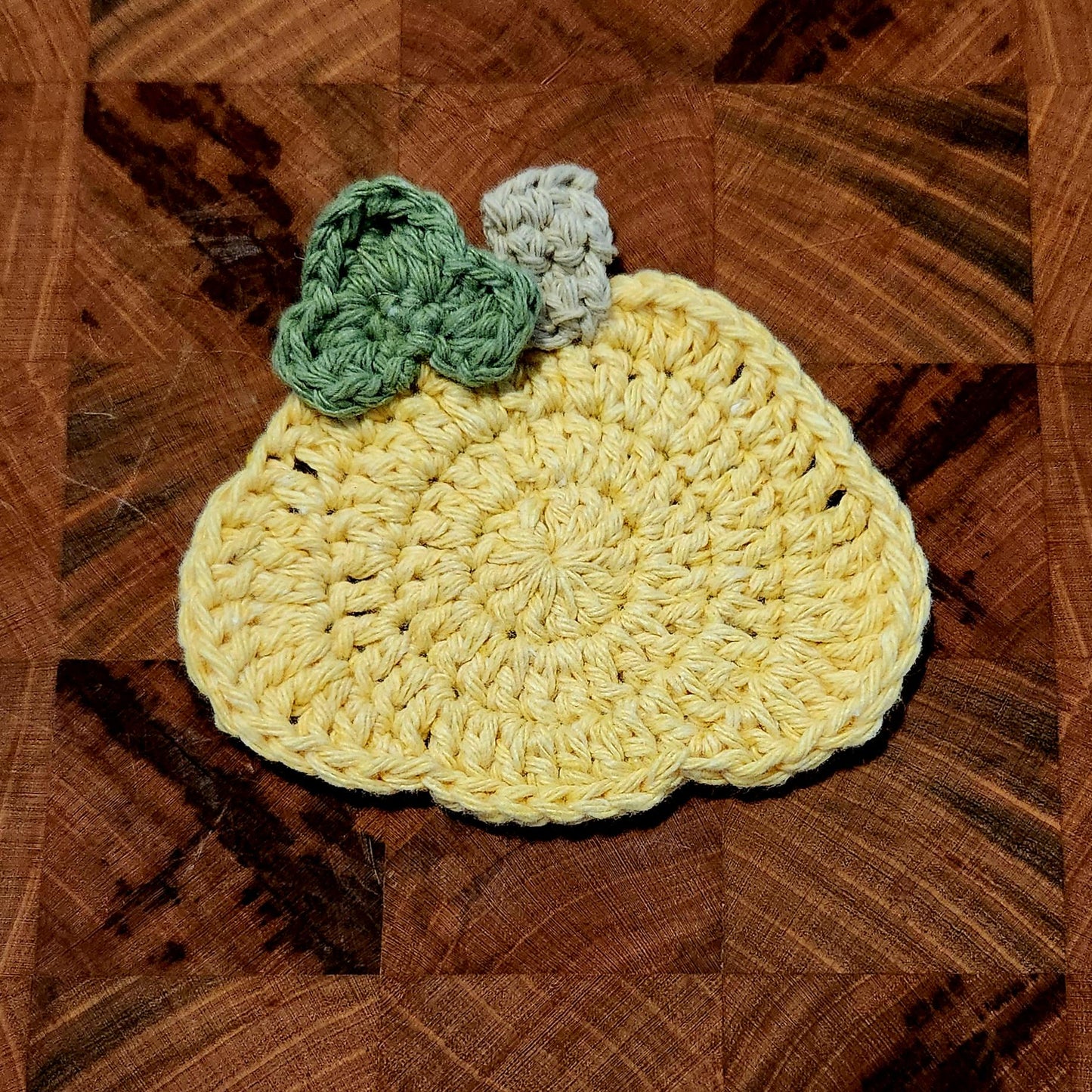 SET OF 5 - Crochet Colorful Pumpkin Coasters