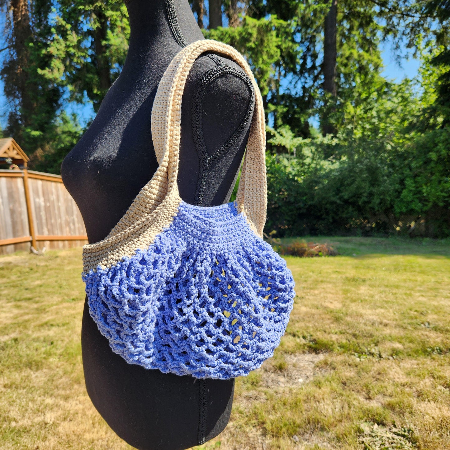 Crochet Mesh Market Bag - Washable, Reusable, and Sustainable
