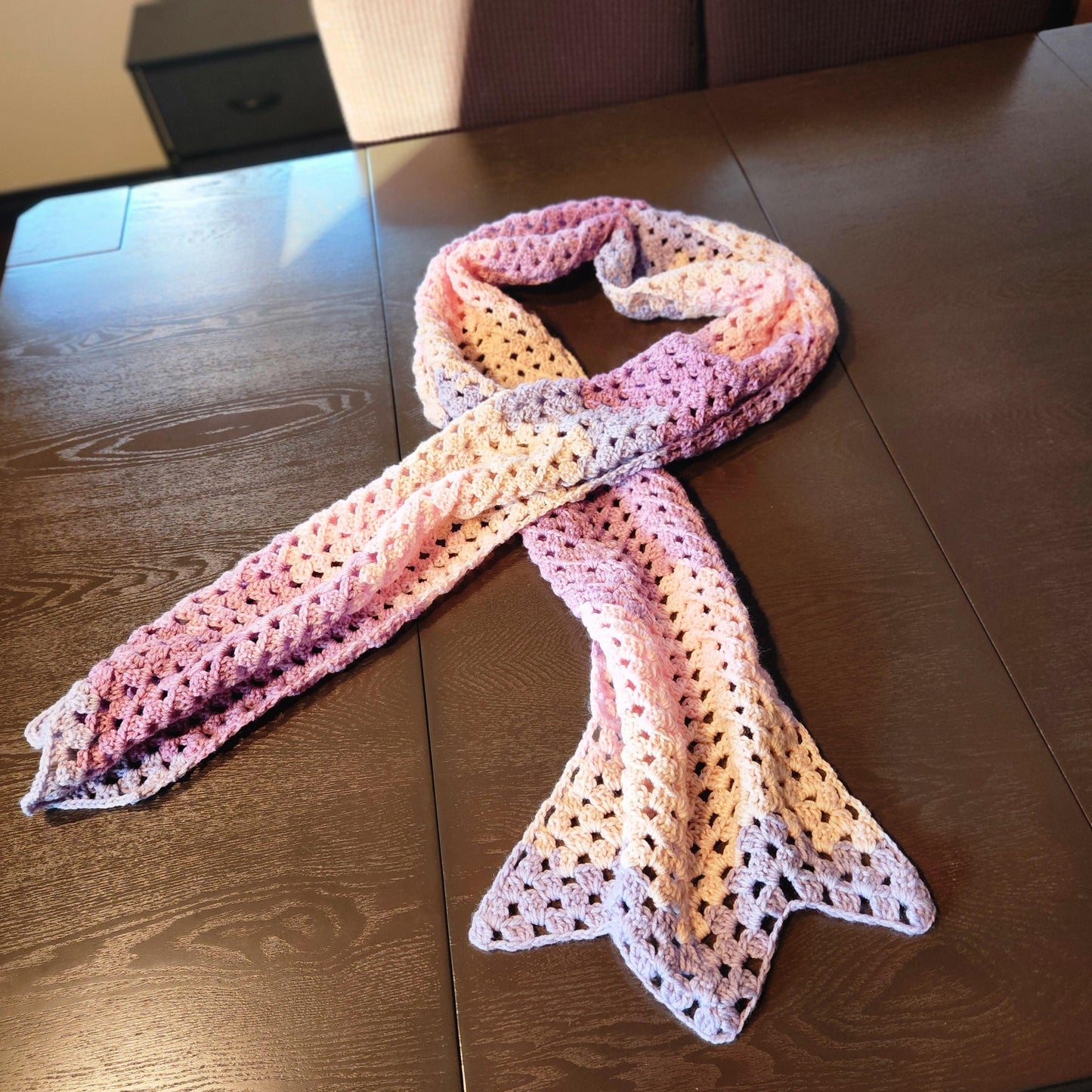 Crochet Extra Long Granny Stitch Scarf