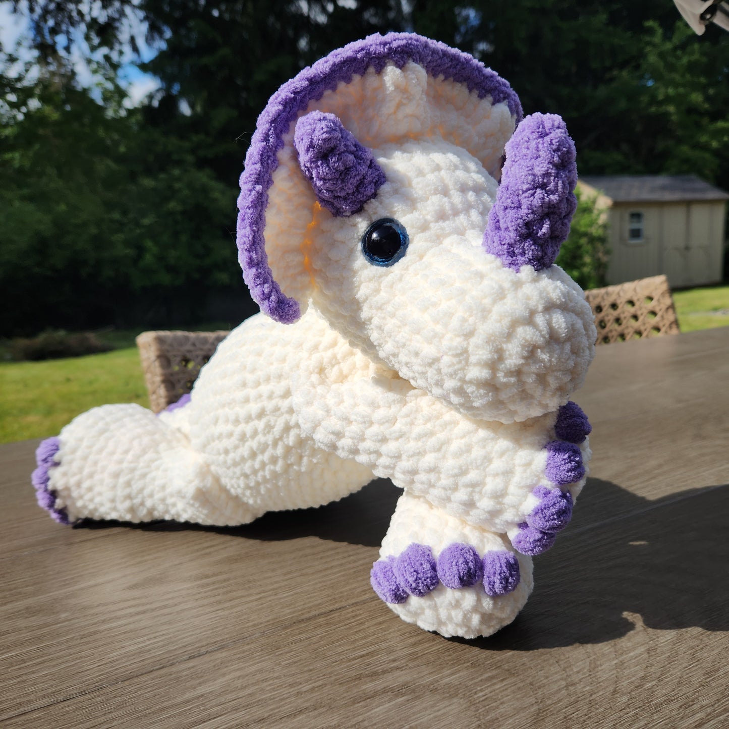 CUSTOM Crochet Triceratops