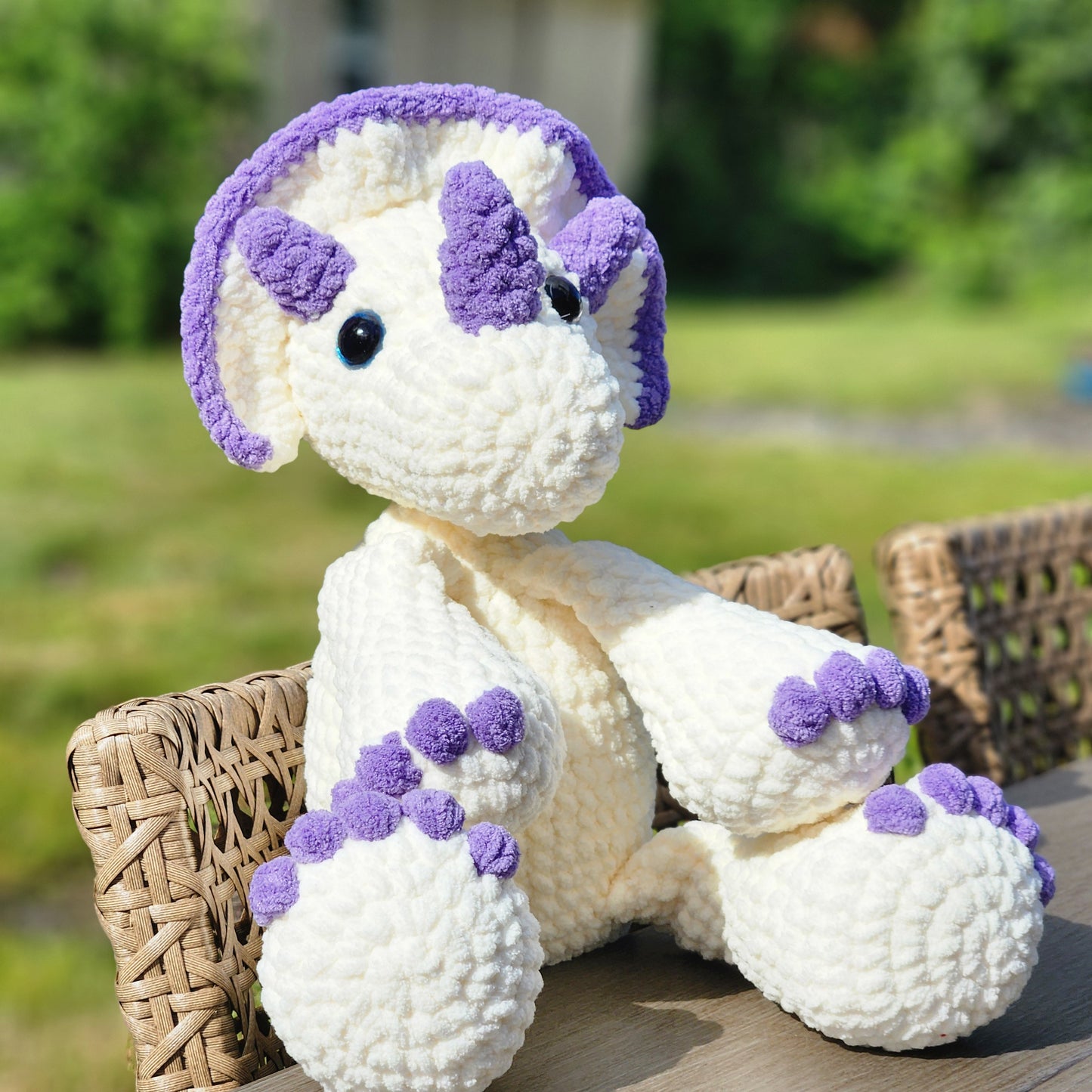 CUSTOM Crochet Triceratops