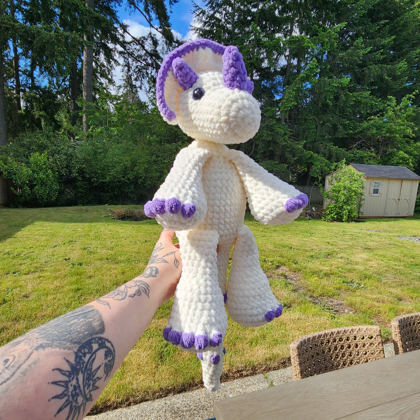 CUSTOM Crochet Triceratops