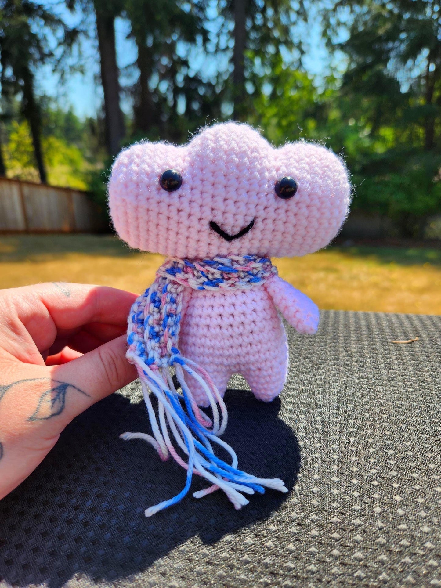 Crochet Cloud Sprite with Scarf