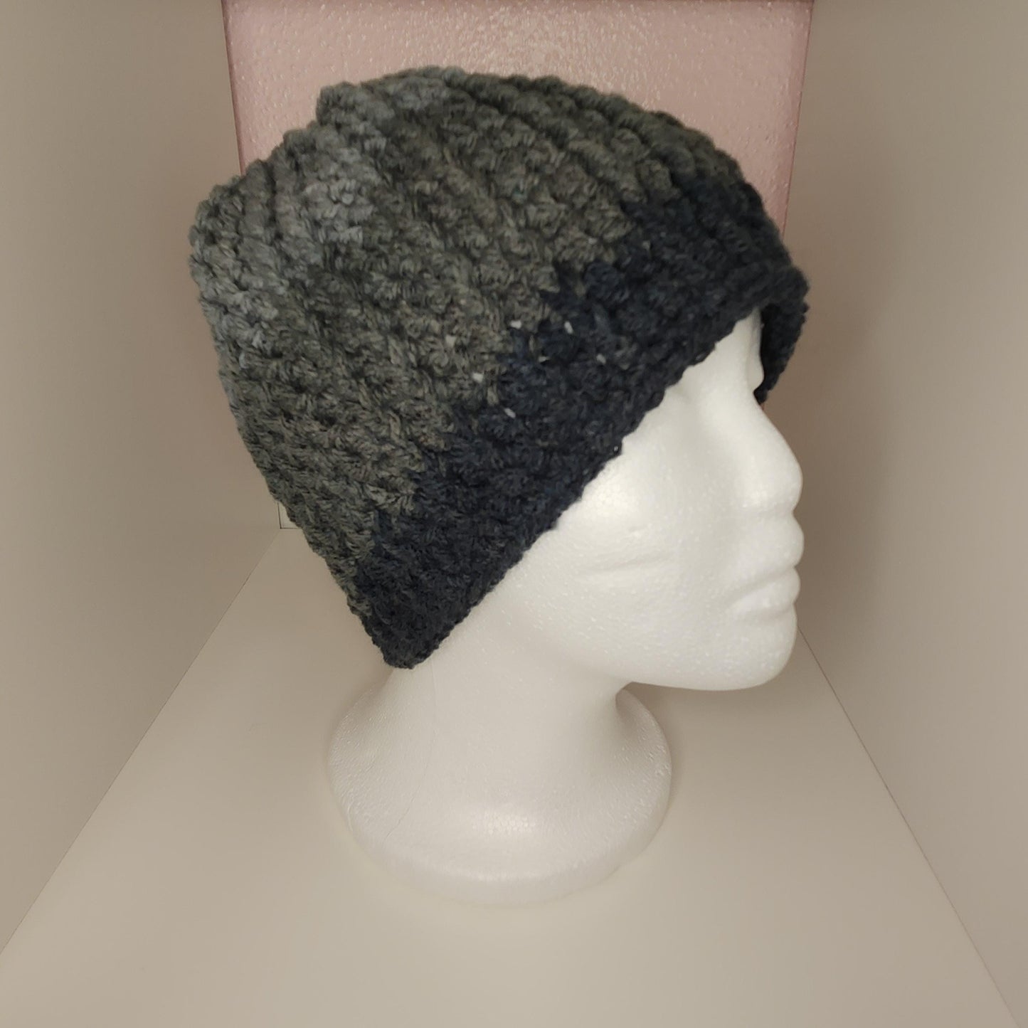 Moody & Marbled XL Crochet Beanie