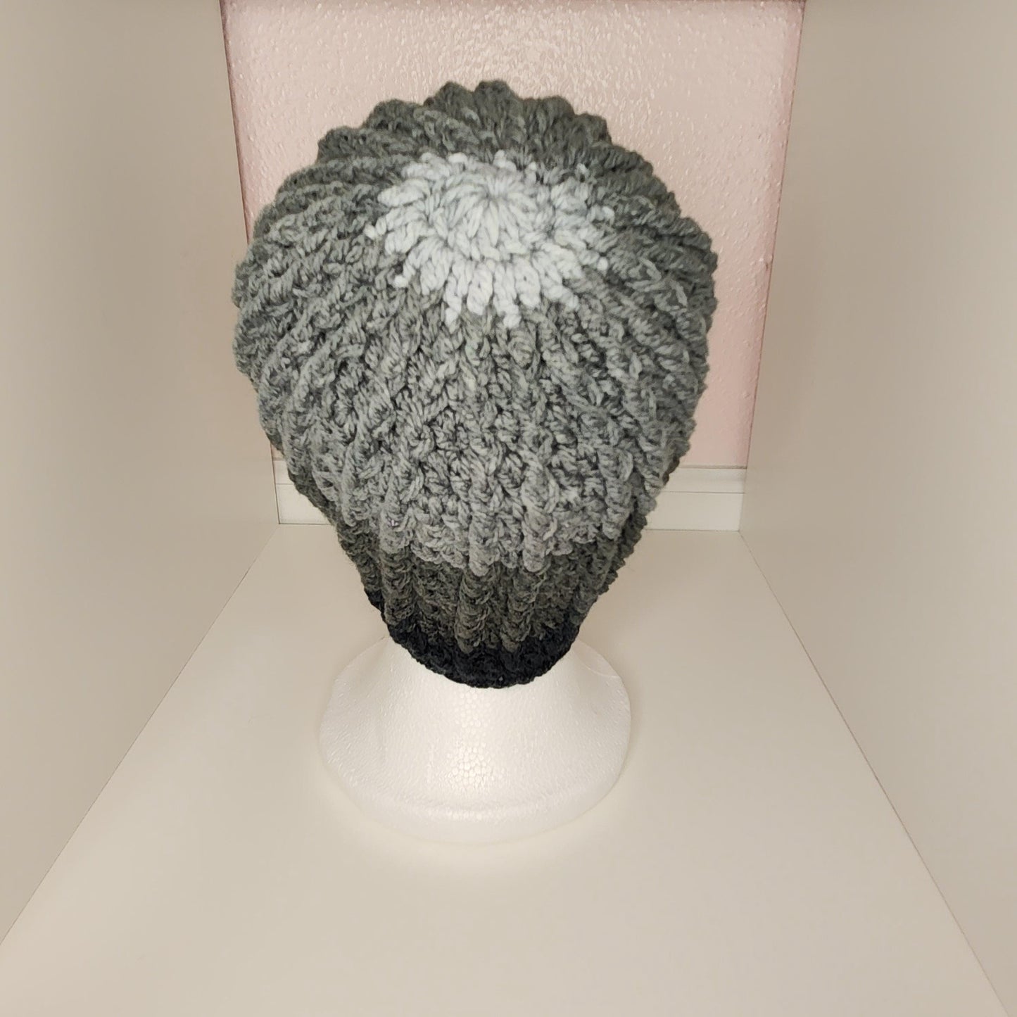 Moody & Marbled XL Crochet Beanie