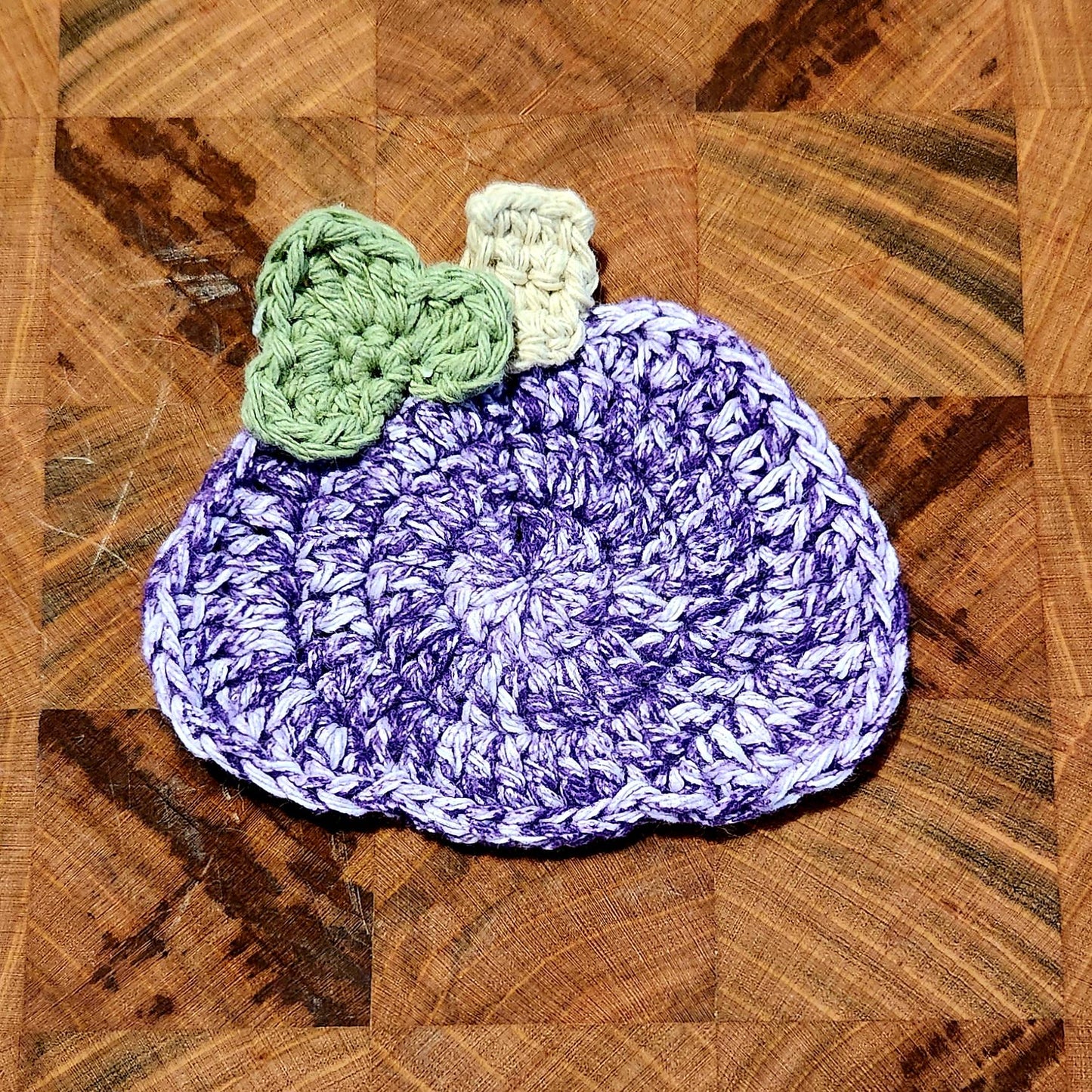 SET OF 5 - Crochet Colorful Pumpkin Coasters