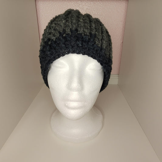 Moody & Marbled XL Crochet Beanie