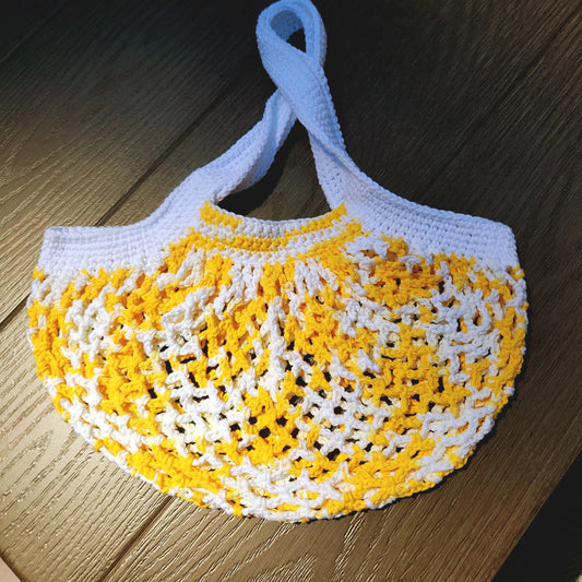 Crochet Mesh Market Bag - Washable, Reusable, and Sustainable