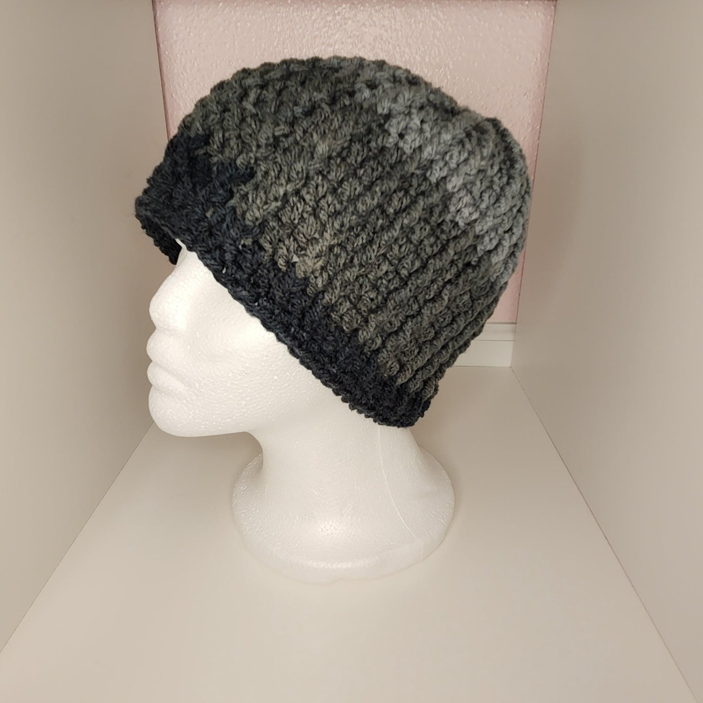 Moody & Marbled XL Crochet Beanie