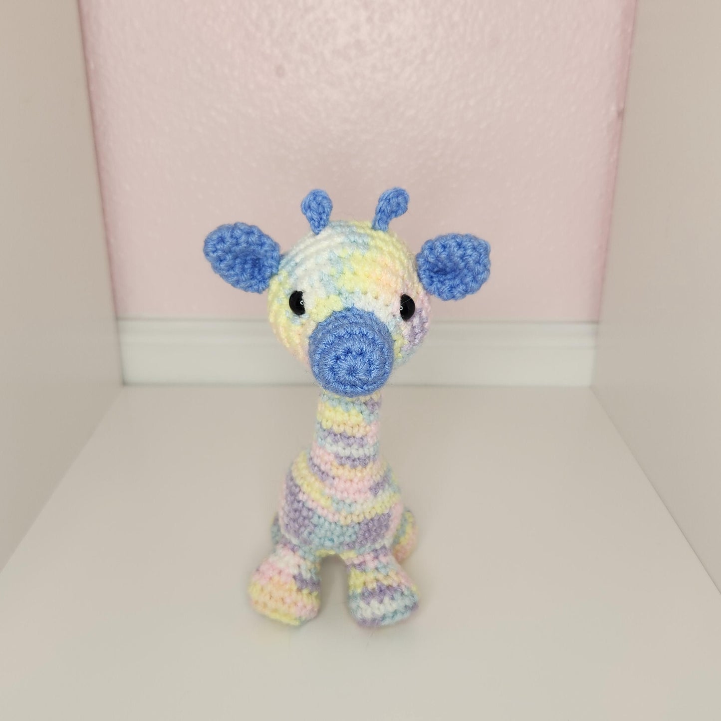 Crochet Rainbow Giraffe Plushie