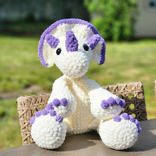 CUSTOM Crochet Triceratops