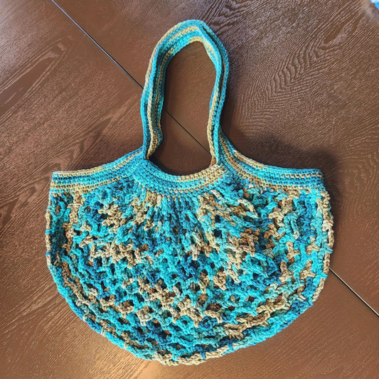 Crochet Mesh Market Bag - Washable, Reusable, and Sustainable