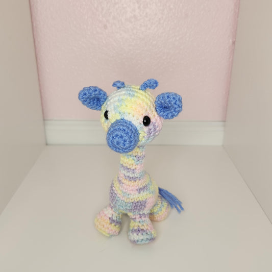 Crochet Rainbow Giraffe Plushie