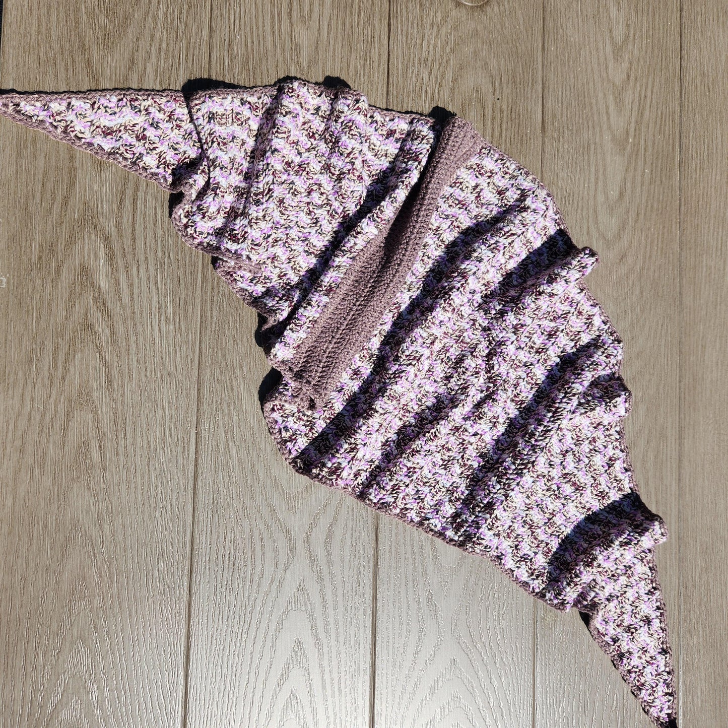 Crochet Purple Diamond Scarf