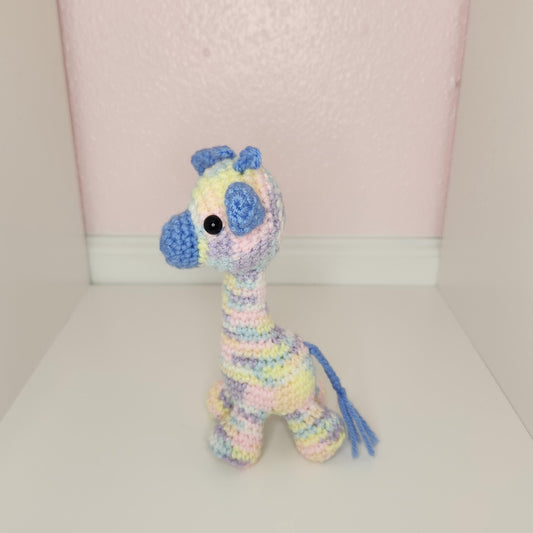 Crochet Rainbow Giraffe Plushie