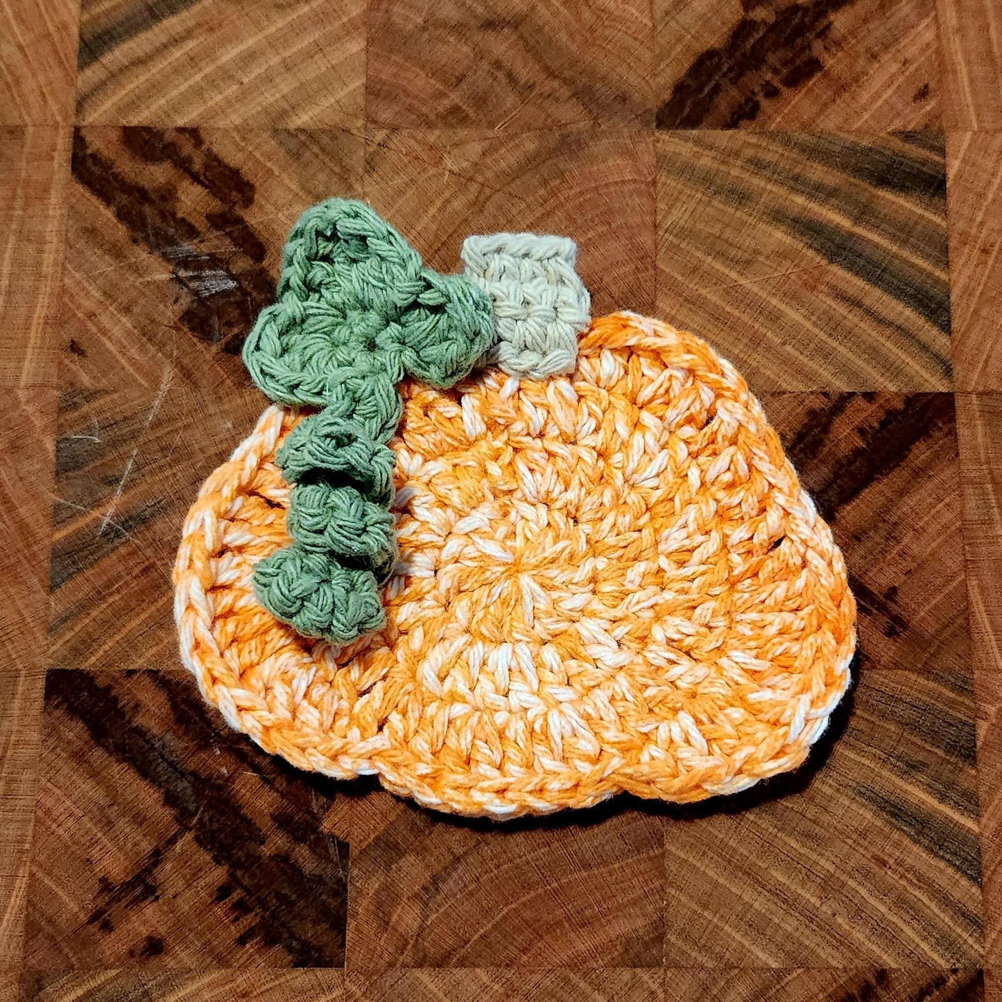 SET OF 5 - Crochet Colorful Pumpkin Coasters