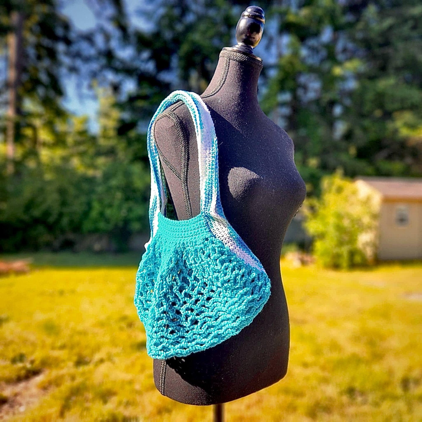 Crochet Mesh Market Bag - Washable, Reusable, and Sustainable