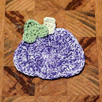SET OF 5 - Crochet Colorful Pumpkin Coasters