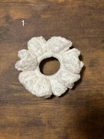 Crochet Velvet Hair Scrunchies