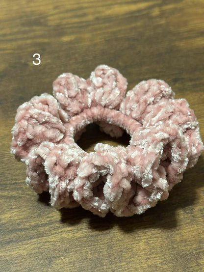 Crochet Velvet Hair Scrunchies