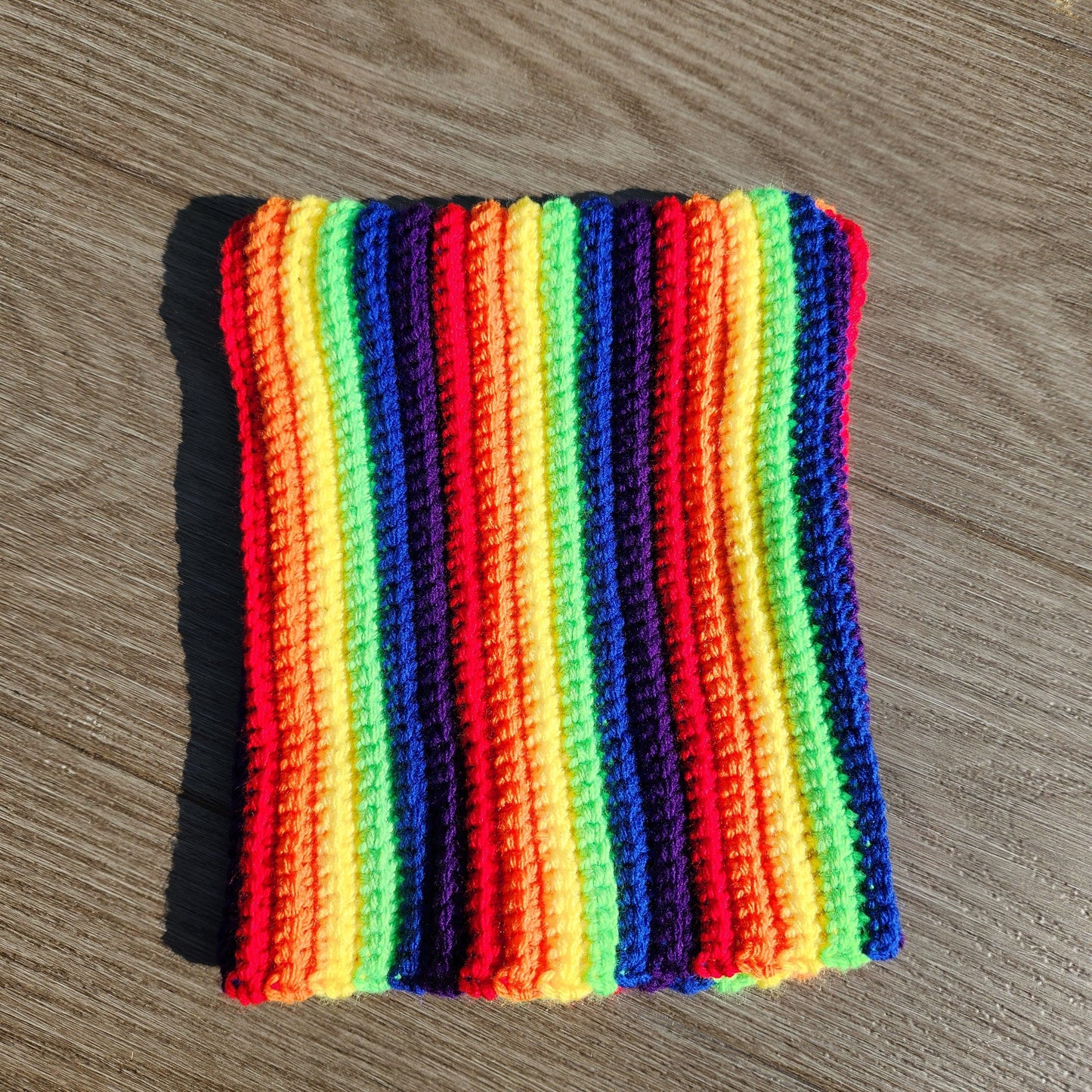 Crochet Ribbed Pride Cat Ear Beanie [MADE TO ORDER]