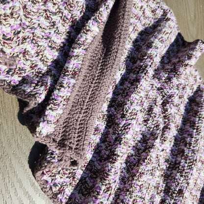 Crochet Purple Diamond Scarf